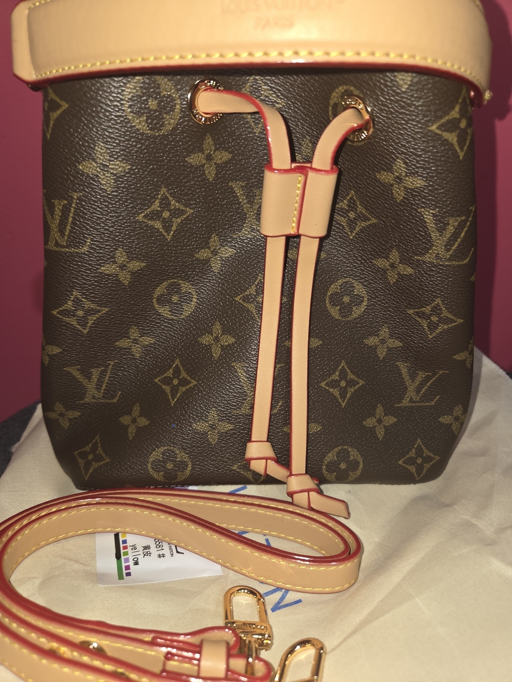 Bucket Mini Bag with Vachetta Trim